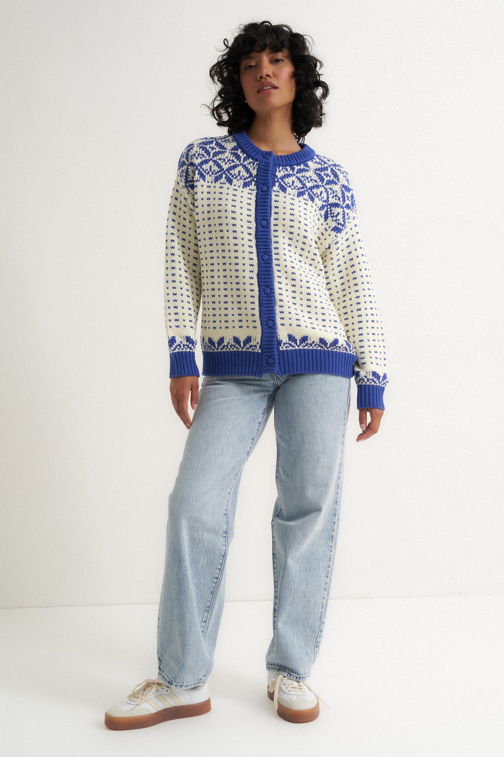 Callahan Knitwear - Oversized Maeve Cardigan - Blue -
