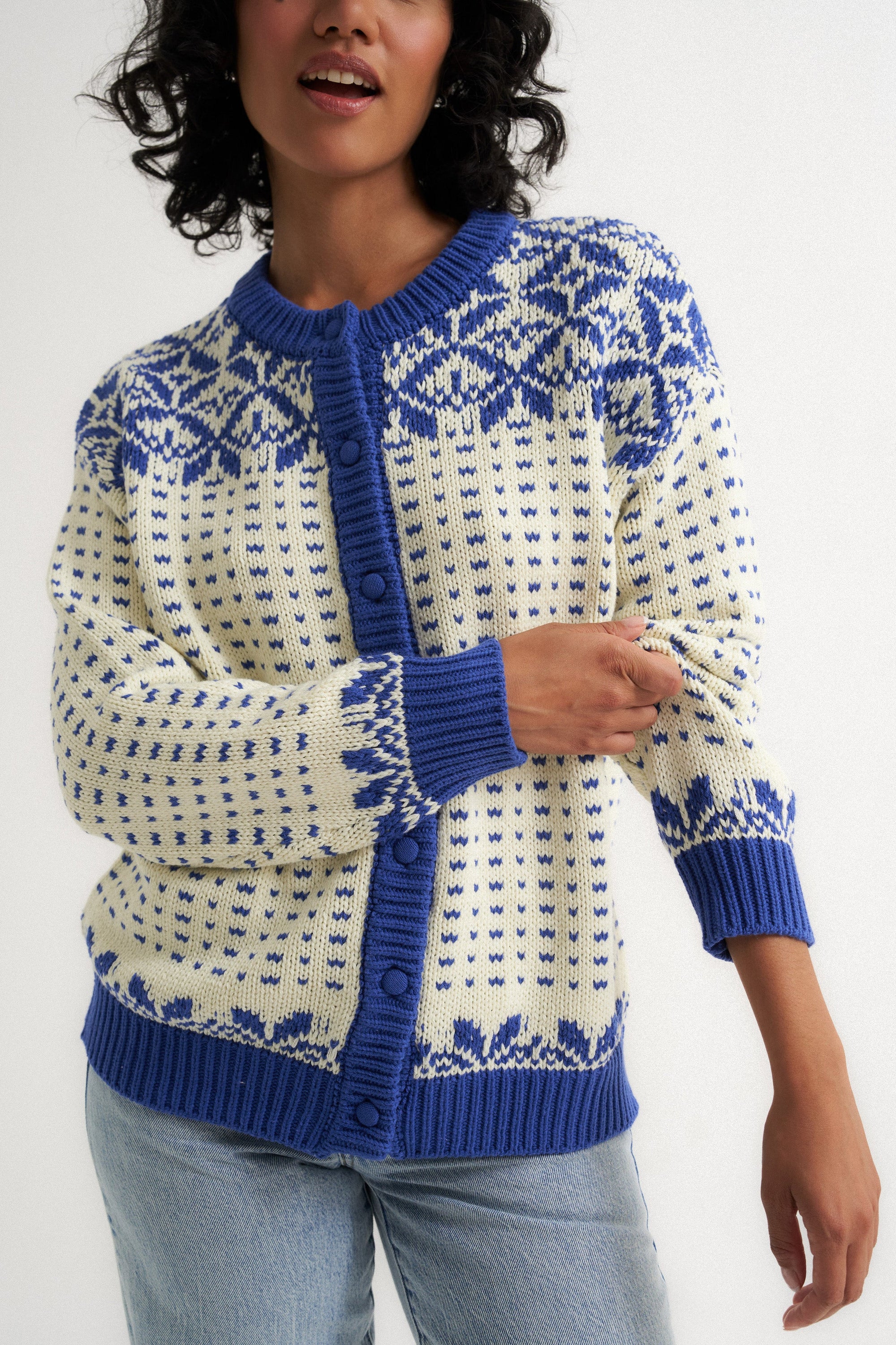 Callahan Knitwear - Oversized Maeve Cardigan - Blue -