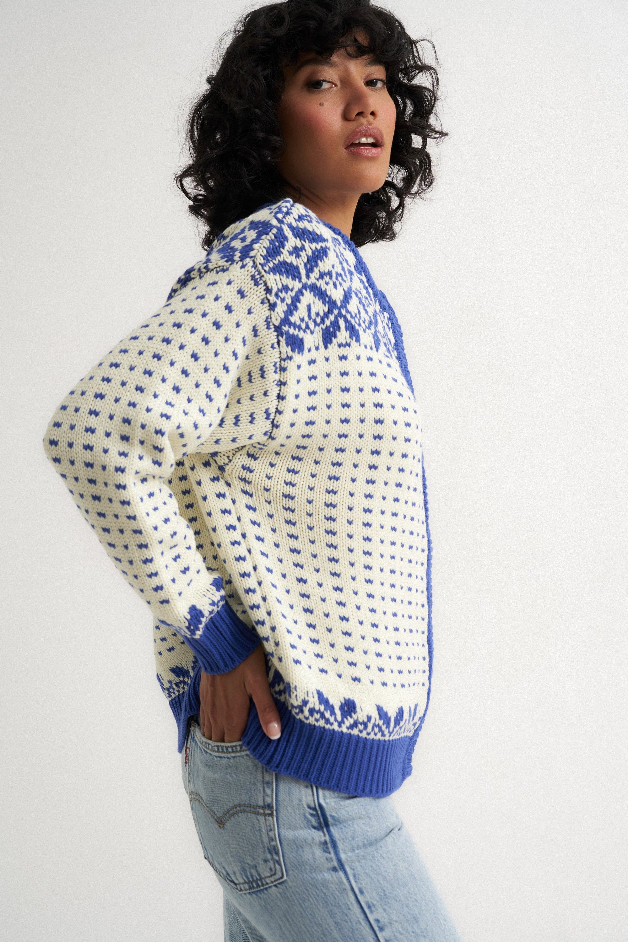 Callahan Knitwear - Oversized Maeve Cardigan - Blue -
