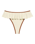 Montce - Oat Terracotta Binded Tamarindo Ruffle Bikini Bottom -