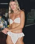 Montce - Oat Terracotta Binded Tamarindo Ruffle Bikini Bottom -