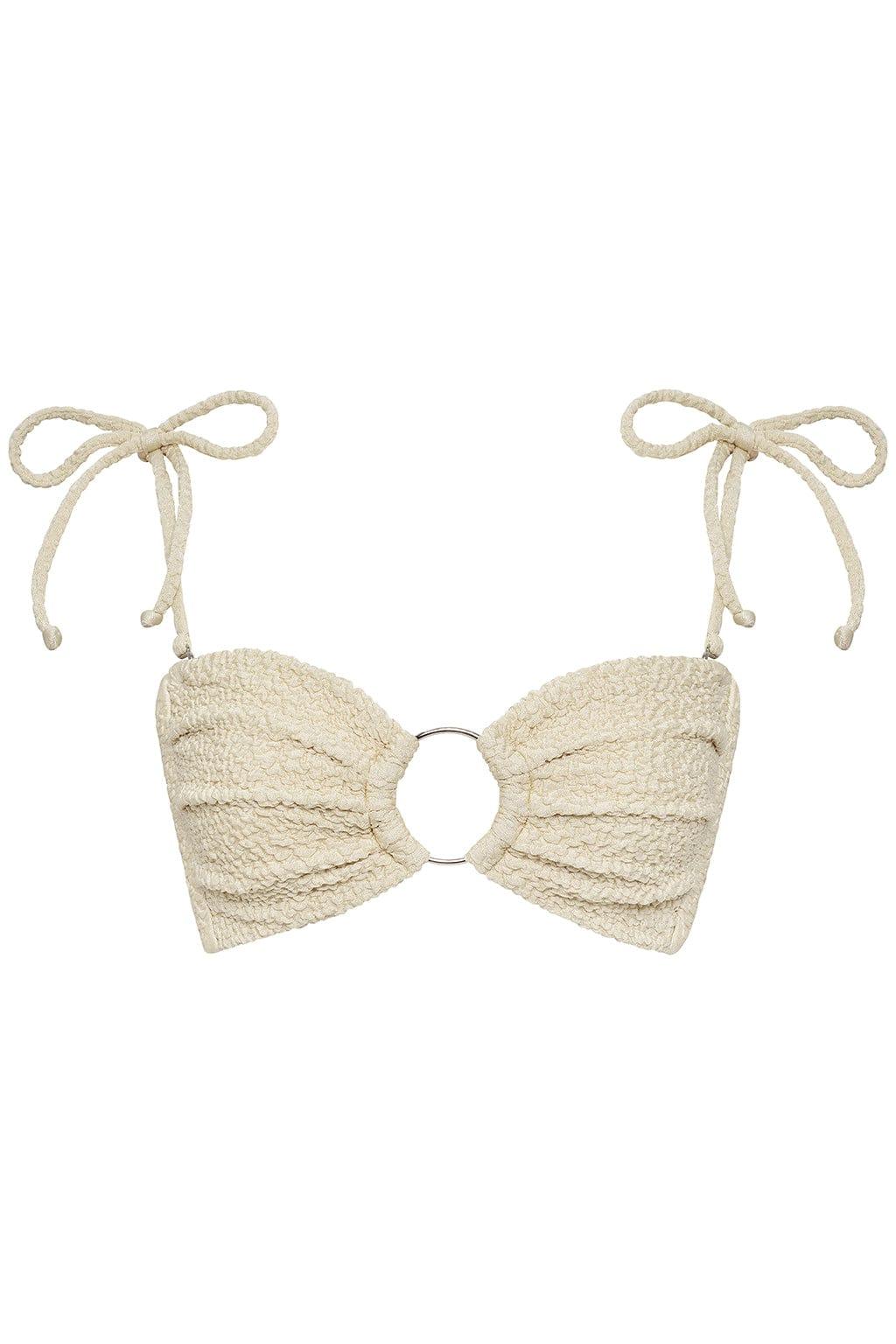 Montce - Oat Texture Tori Ties Bandeau Bikini Top -