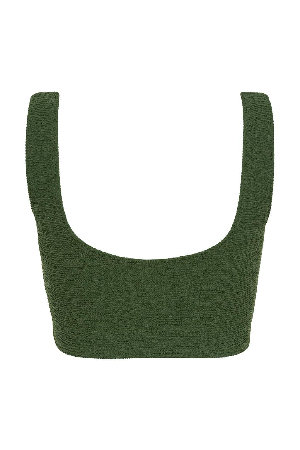 Montce - Olive Micro Scrunch Kim Variation Bikini Top -