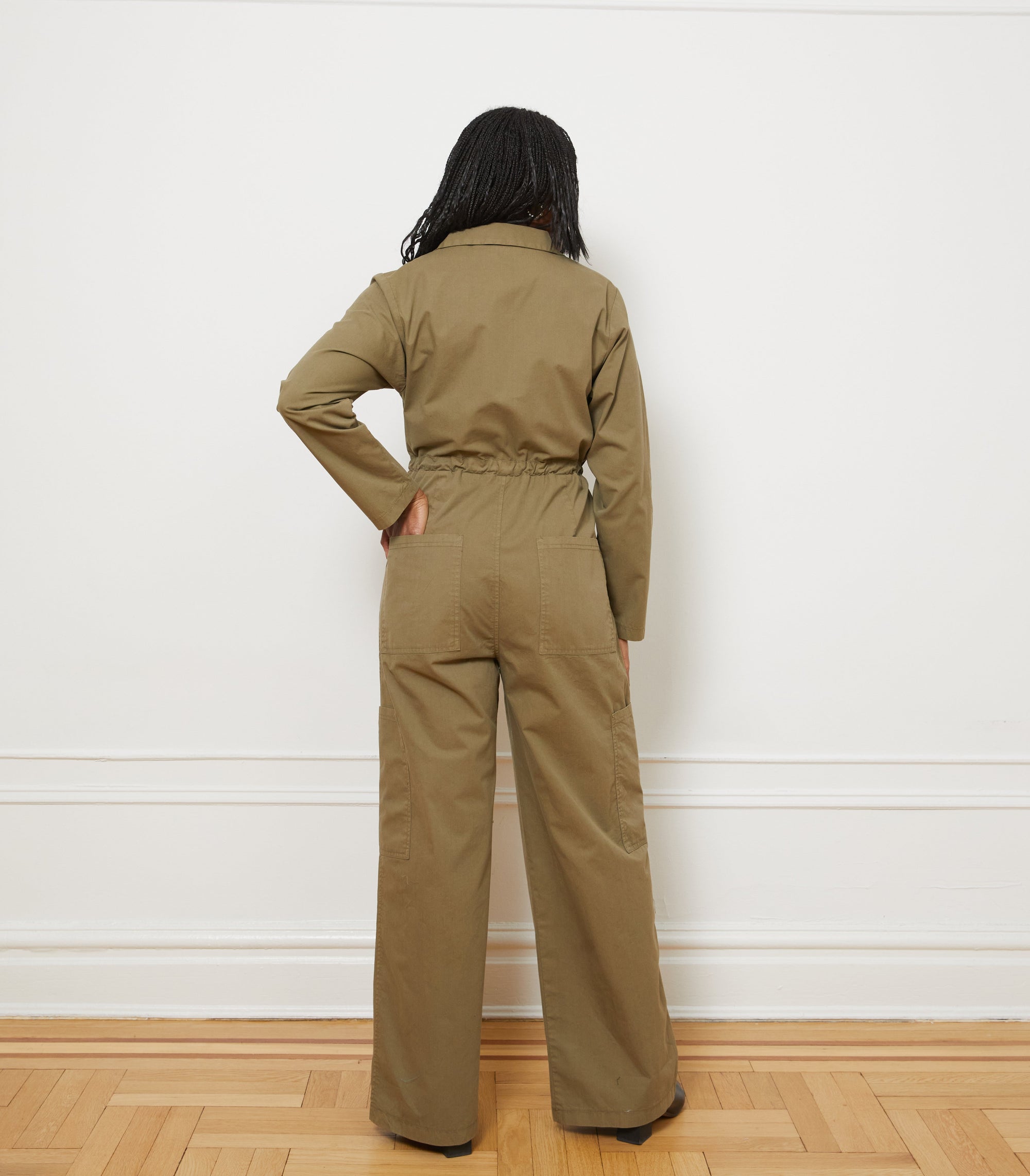 Loup - Spencer Cargo Zip Jumpsuit - Olive -