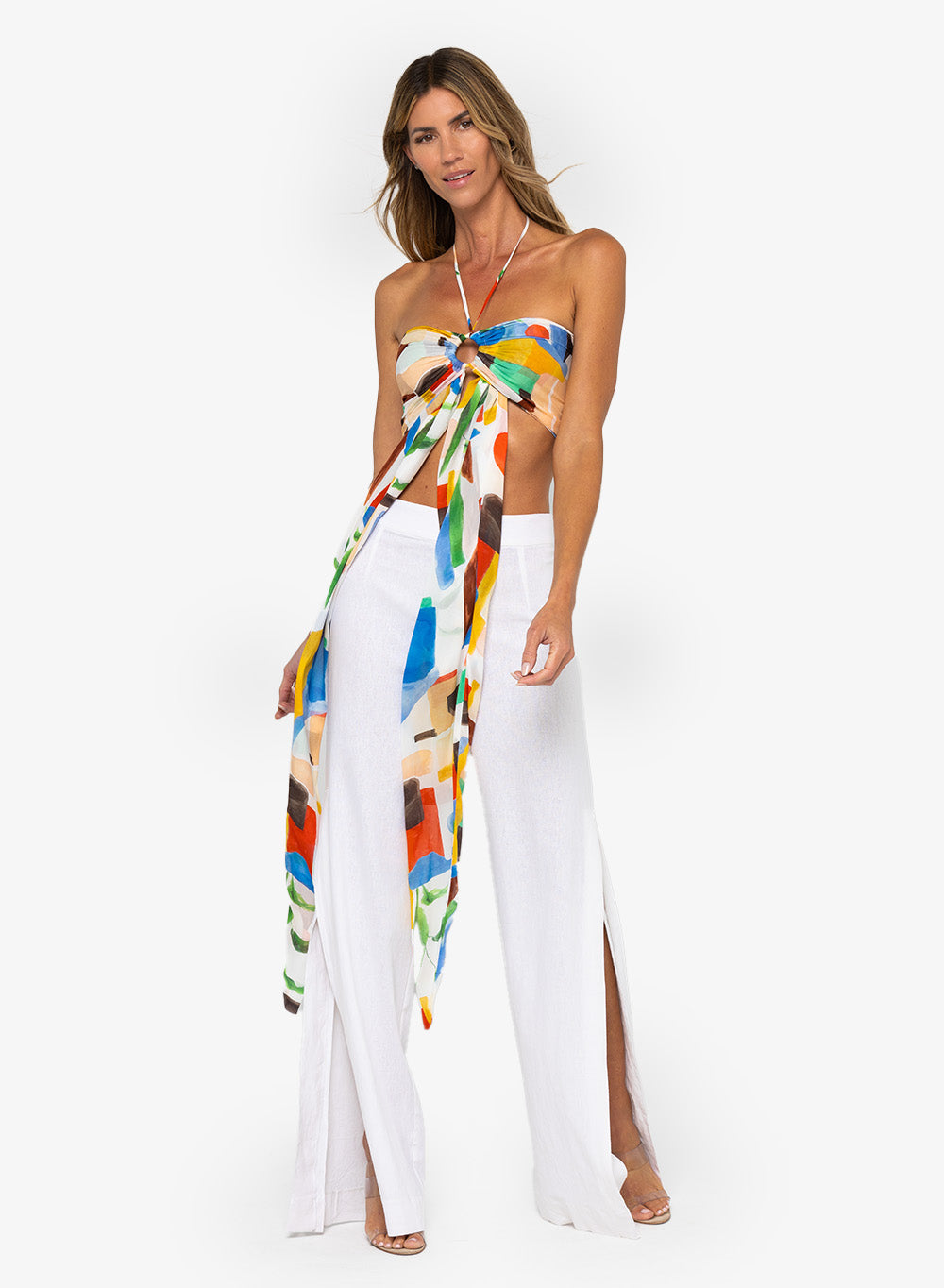 JBQ - Olivia Top - Abstract Leaf -