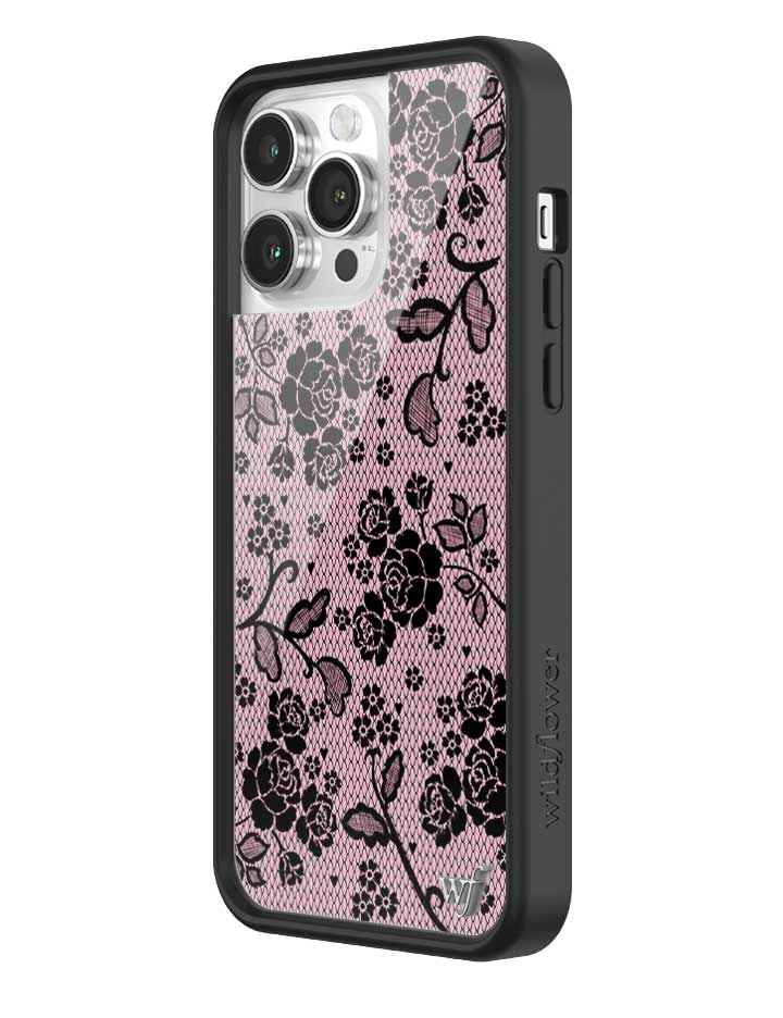 Wildflower iPhone case 14 Pro Max Lace Lover Pink Cute