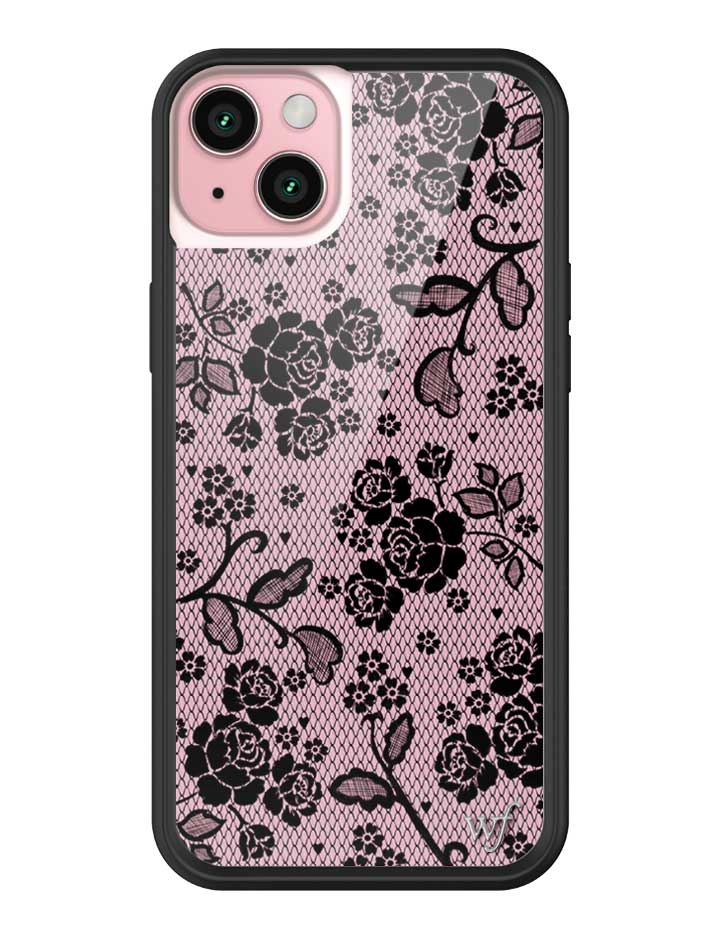 Wildflower iPhone case 15 Plus Lace Lover Pink Cute