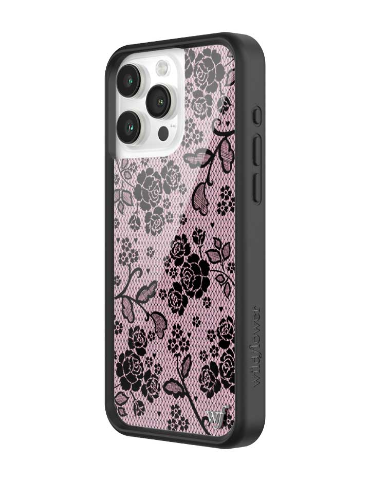 Wildflower iPhone case 15 Pro Max Lace Lover Pink Cute