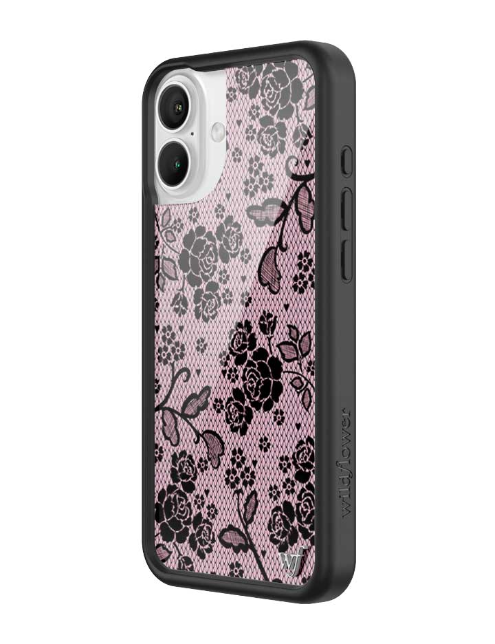 Wildflower iPhone case 16 Plus Lace Lover Pink Cute