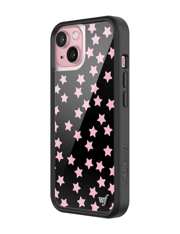 Wildflower iPhone case 15 Super Cute Star Pink