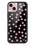 Wildflower iPhone case 15 Plus Super Cute Star Pink