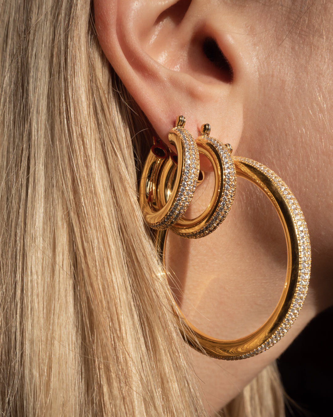 Luv Aj - Pave Stripe Amalfi Hoops - Gold -