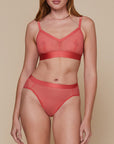 Harper Wilde - LuxeMesh Triangle Bralette - Coral -