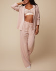 Harper Wilde - Perfect Pima Long Sleeve PJ Shirt - Bellini -