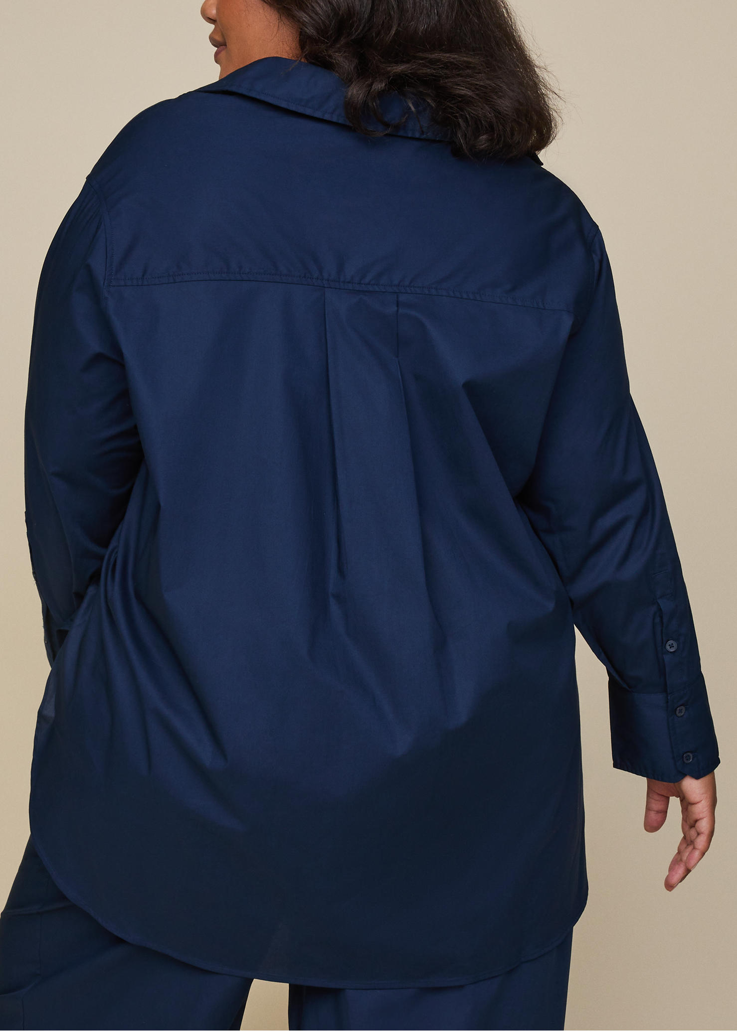Harper Wilde - Classic Poplin Pajama Shirt - Midnight -