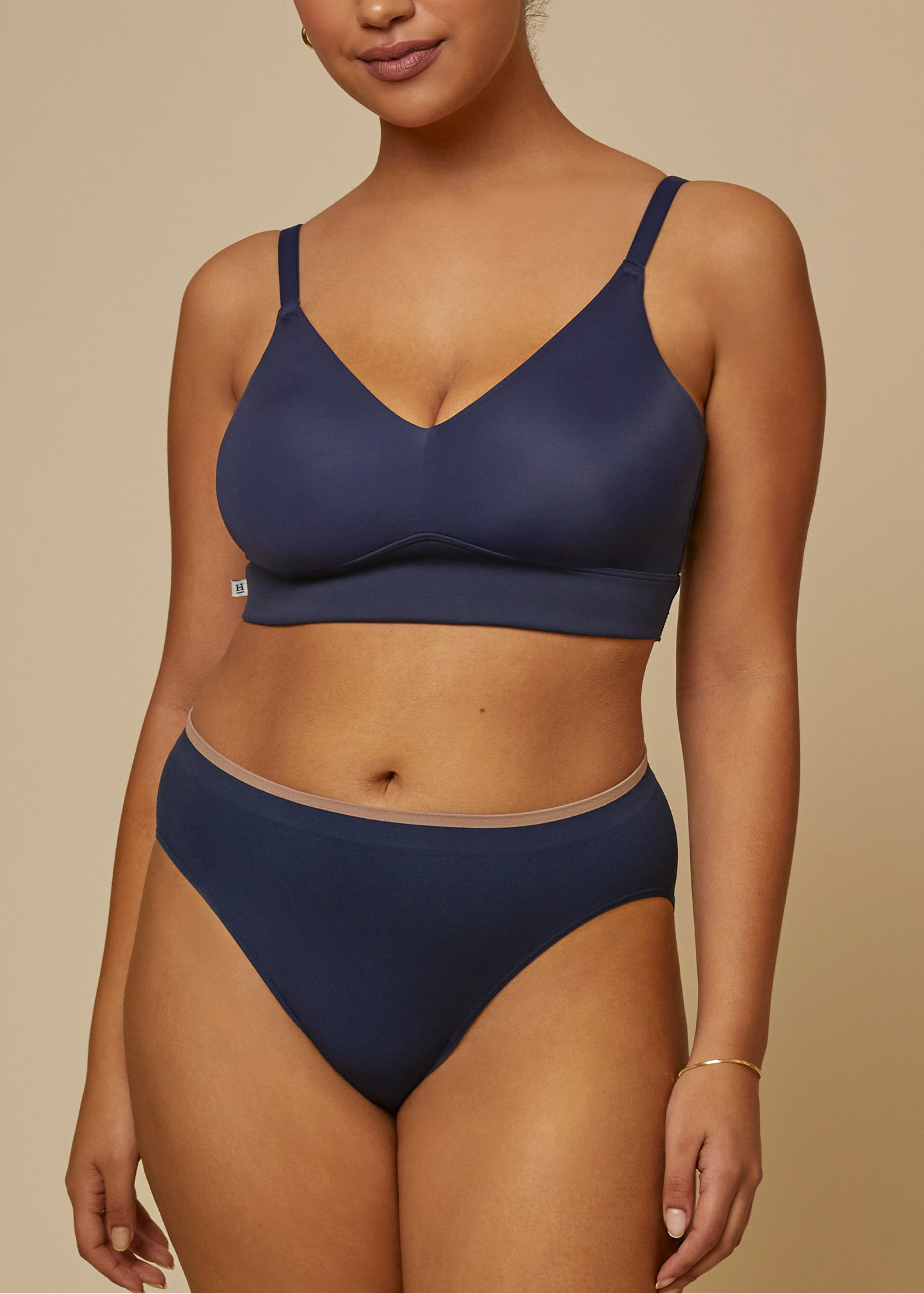 Harper Wilde - Bliss Triangle Bralette: BRB Crying - True Blue -