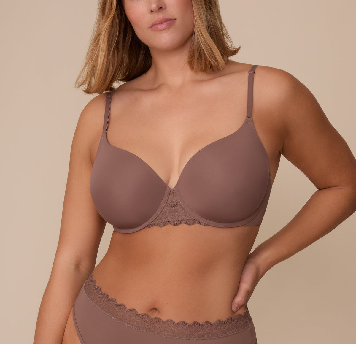 Harper Wilde - Base Lace T-Shirt Bra - Mauve -