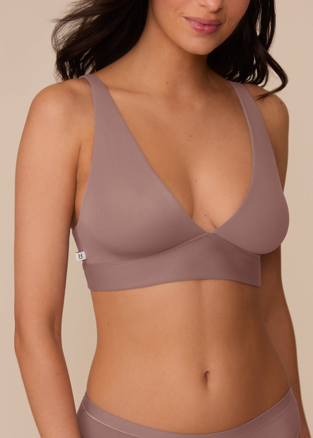 Harper Wilde - Bliss Plunge Adjustable Bralette - Mauve -
