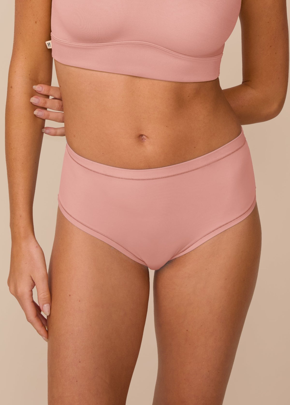 Harper Wilde - Bliss Highwaist Brief - Dusty Rose -