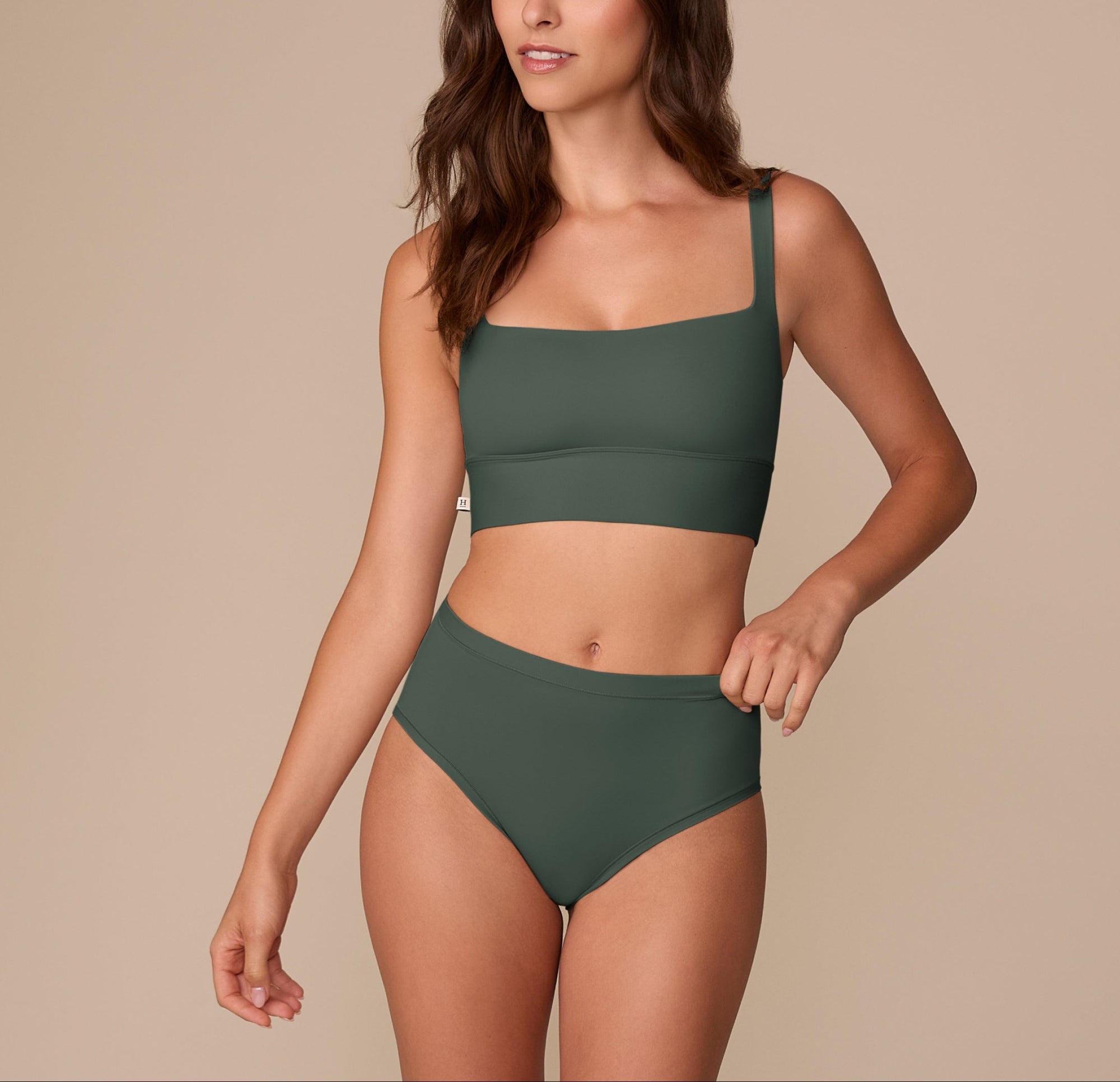 Harper Wilde - Bliss Square Neck Bralette - Fir -