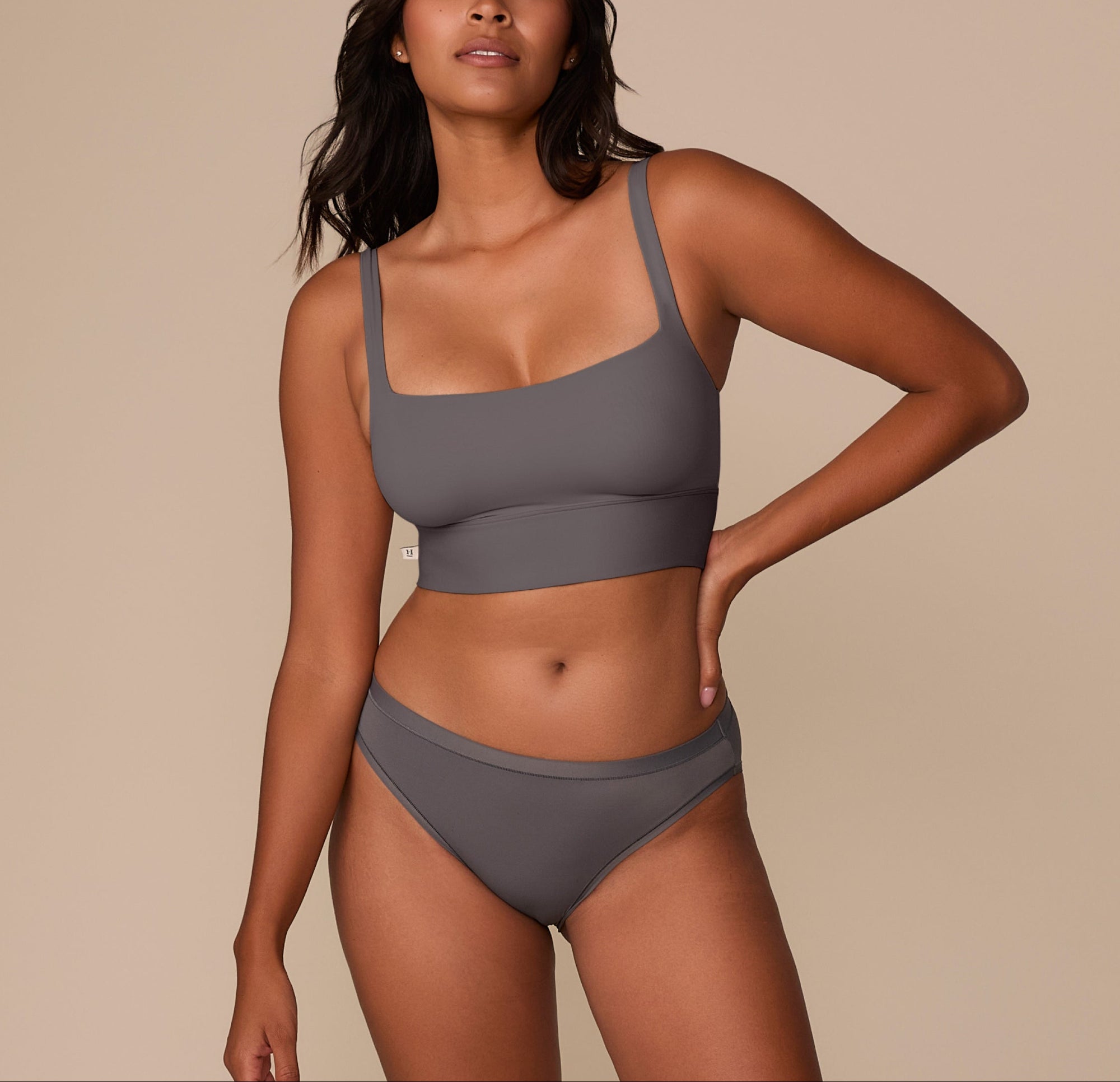 Harper Wilde - Bliss Square Neck Bralette - Smoke -