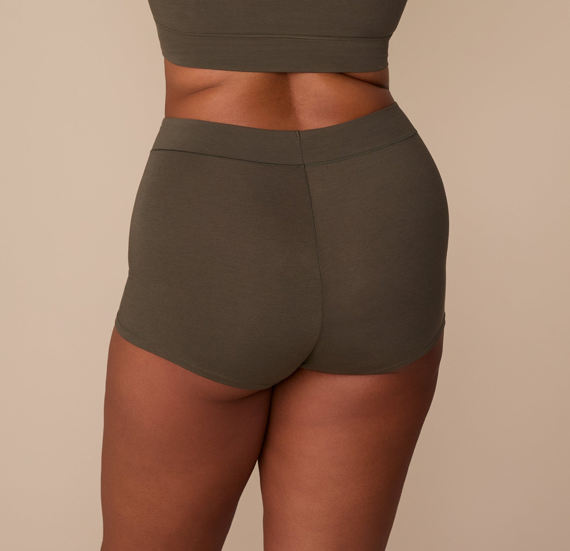 Harper Wilde - Cloud Cotton Highwaist Boyshort - Olive -