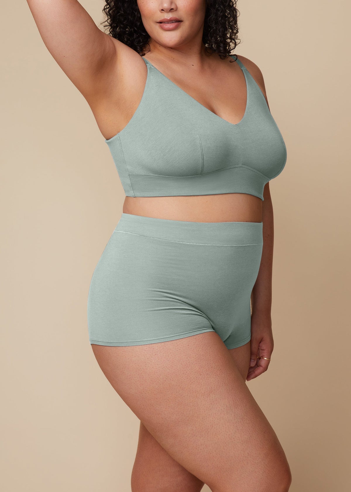 Harper Wilde - Cloud Cotton Highwaist Boyshort - Seaglass -