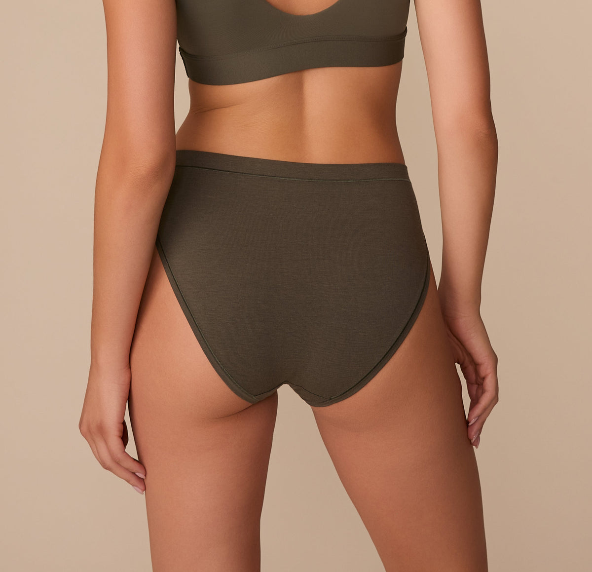 Harper Wilde - Cloud Cotton French Cut Brief - Olive -