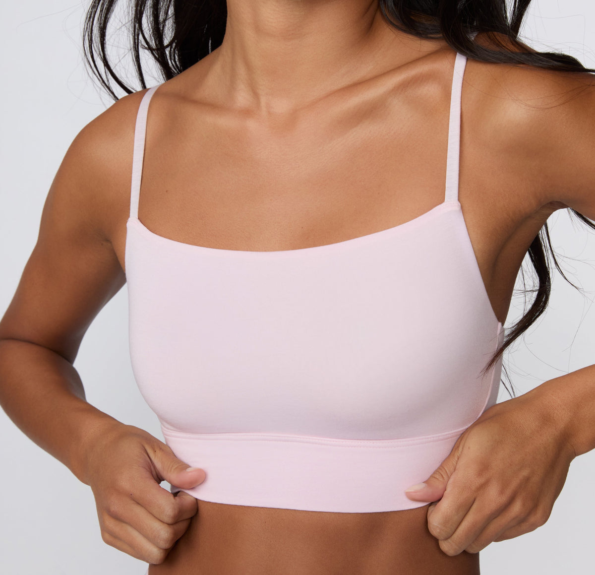 Cloud Cotton Thin Strap Bralette - Primrose