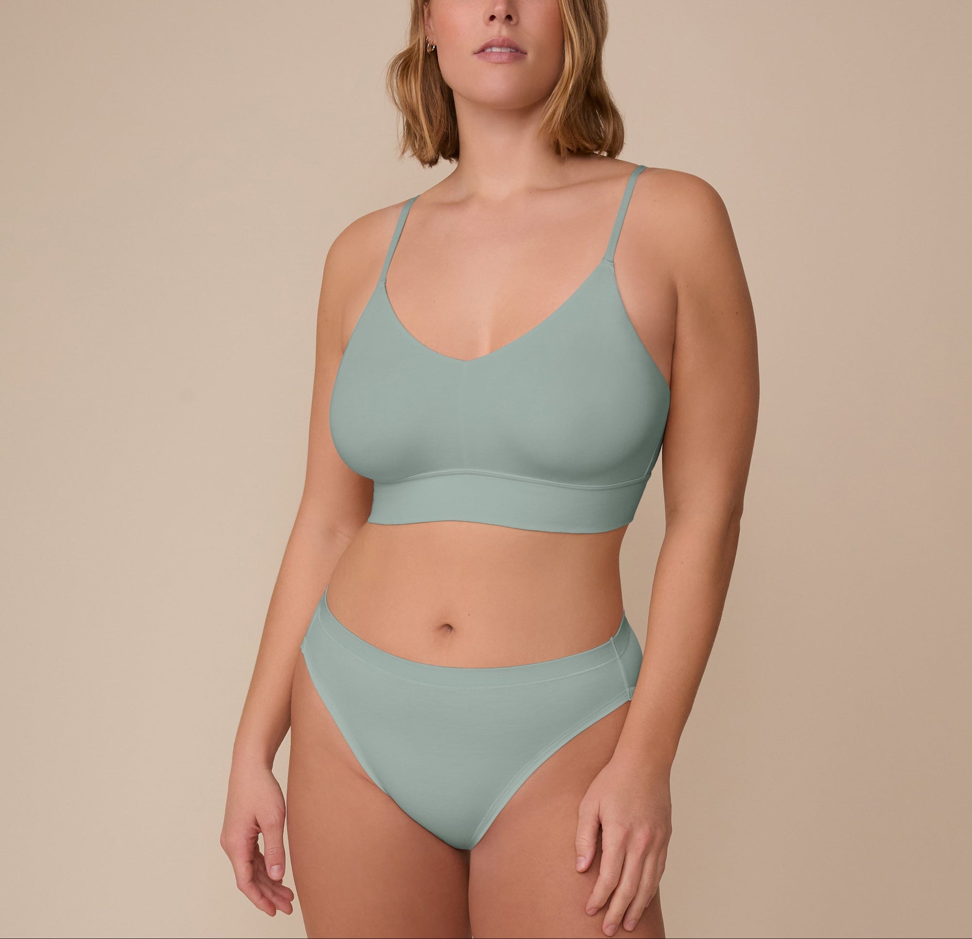 Harper Wilde - Cloud Cotton Triangle Bralette - Seaglass -