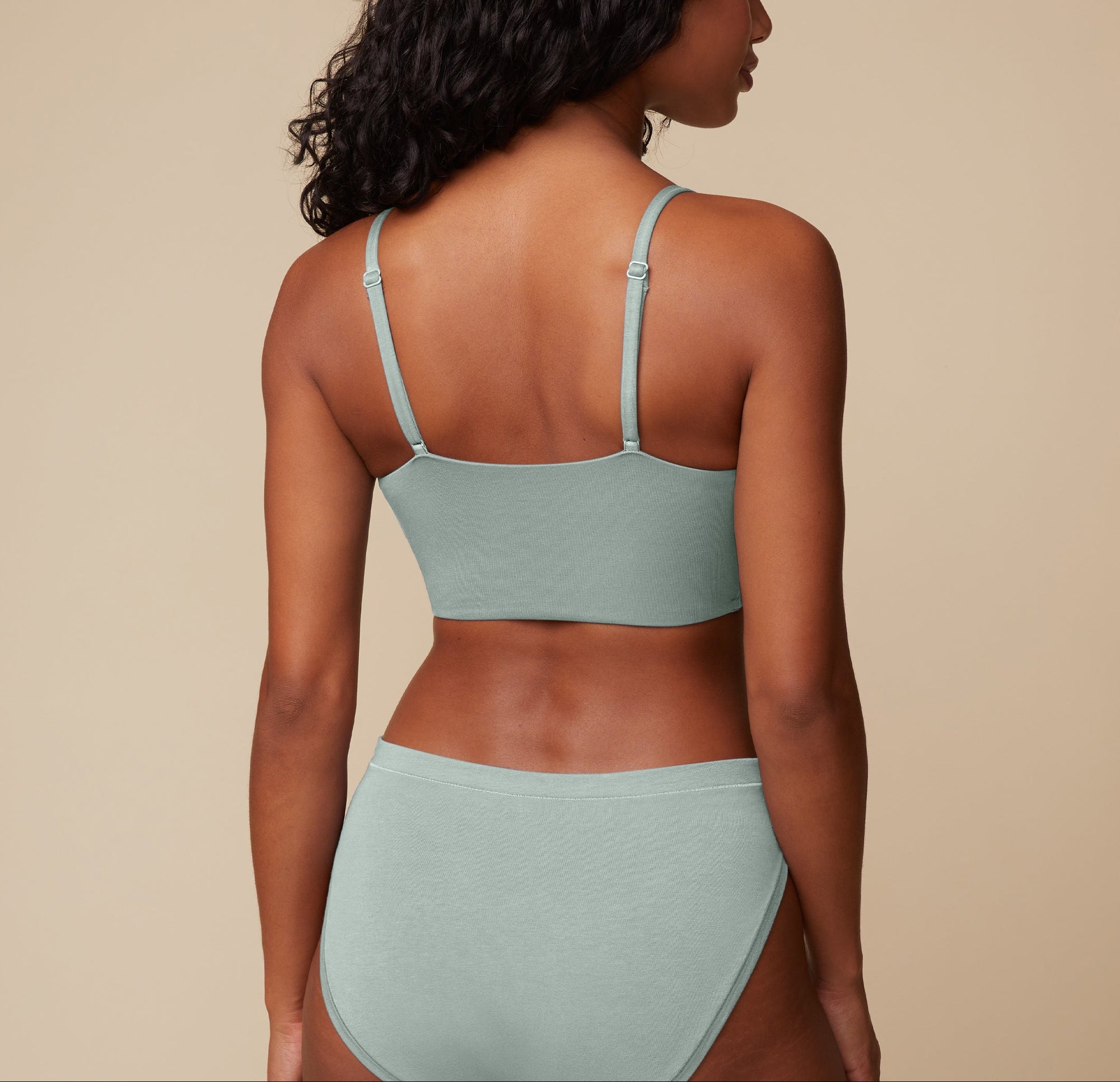 Harper Wilde - Cloud Cotton V-Neck Bralette - Seaglass -