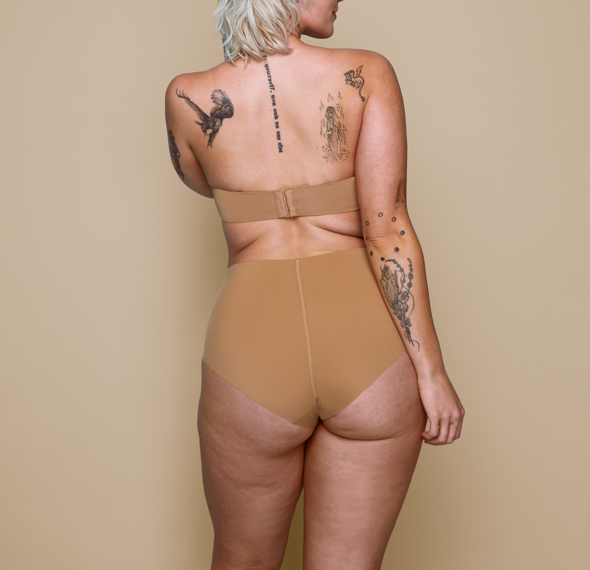 Harper Wilde - No-Show Highwaist Brief - Tan -
