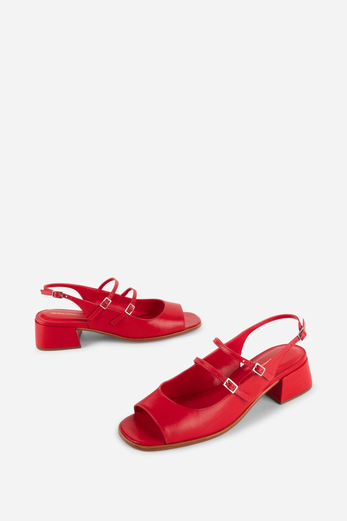 Intentionally Blank - Peaches Slingback Heel - CHERRY LEATHER