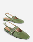 Intentionally Blank - Pearl Slingback Natural Sole Ballet Flat - CACTUS LEATHER