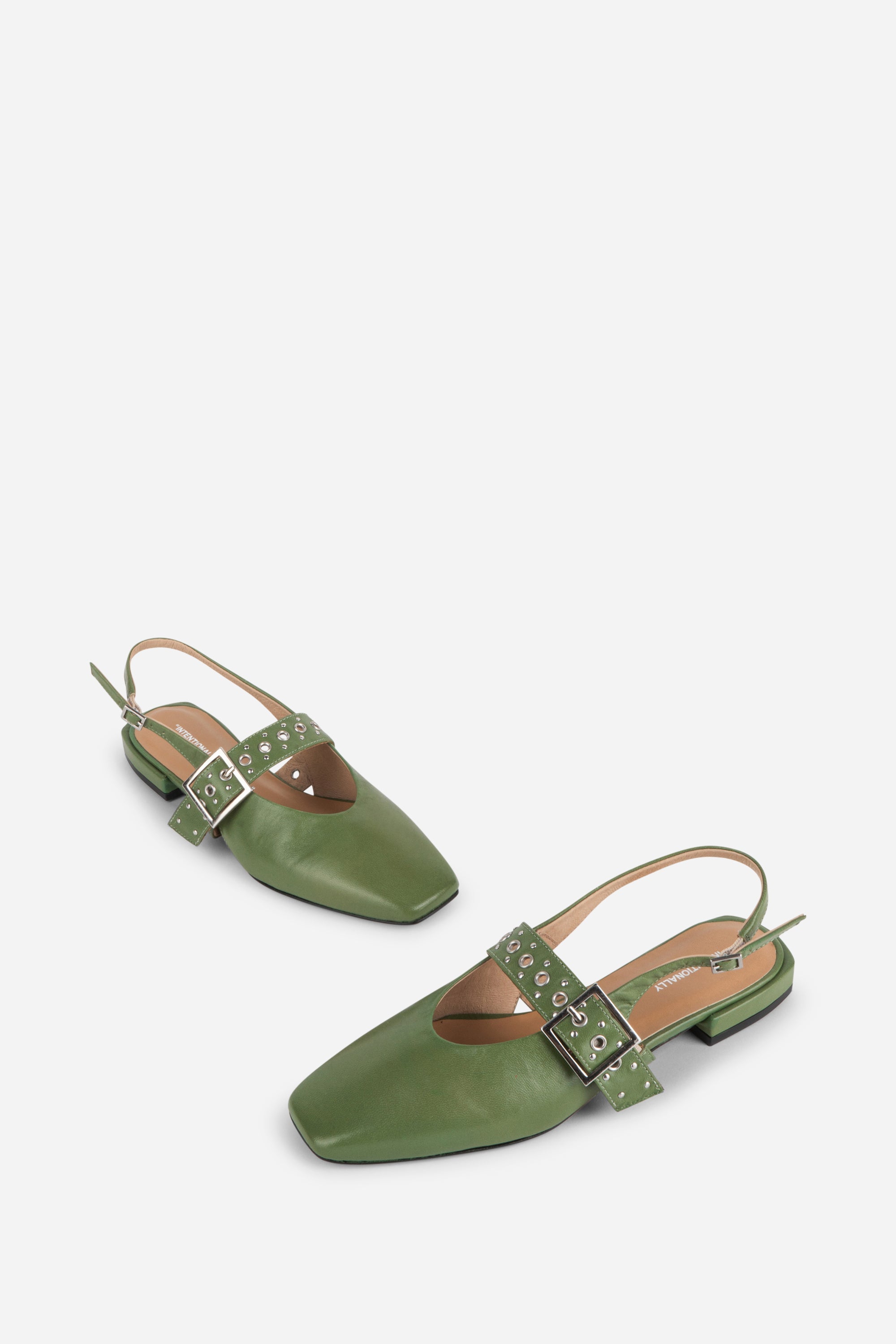 Intentionally Blank - Pearl Slingback Natural Sole Ballet Flat -