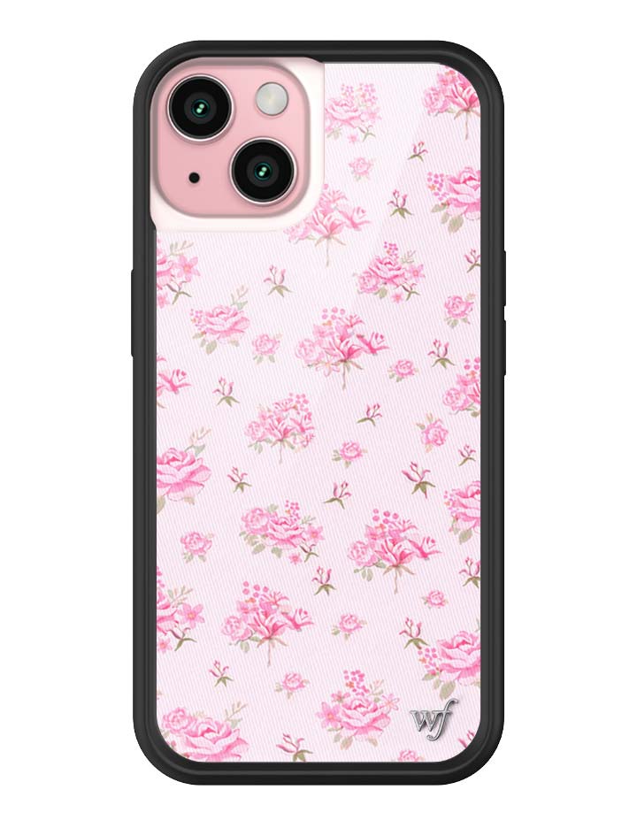 Wildflower iPhone case 15 Forget Me Not Floral Pink Cute