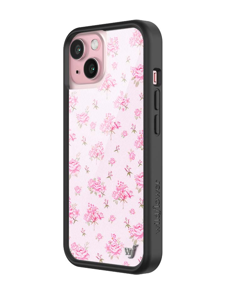 Wildflower iPhone case 15 Forget Me Not Floral Pink Cute