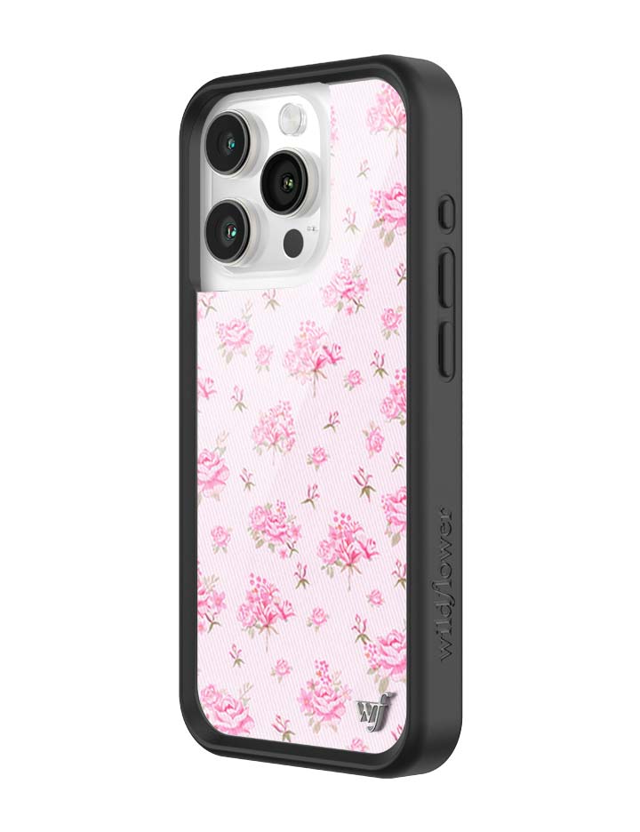 Wildflower iPhone case 15 Pro Forget Me Not Floral Pink Cute