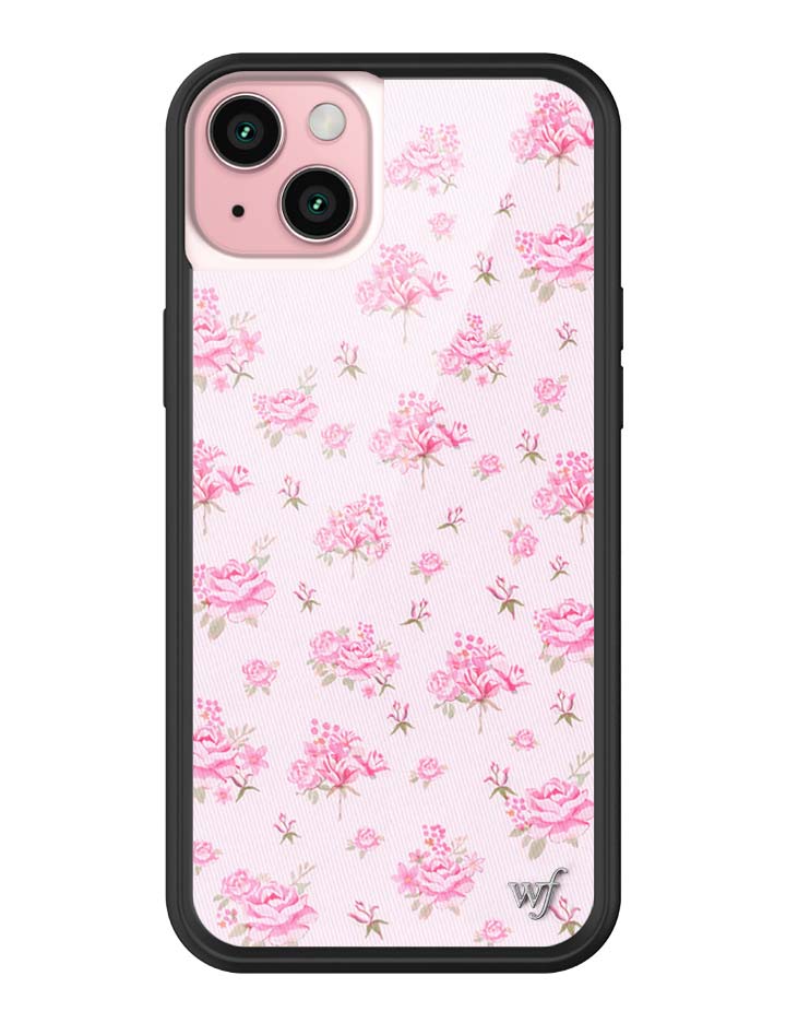 Wildflower iPhone case 15 Plus Forget Me Not Floral Pink Cute