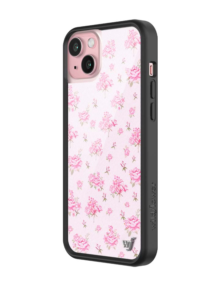 Wildflower iPhone case 15 Plus Forget Me Not Floral Pink Cute