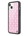 Wildflower iPhone case 13 Pink Gingham Hearts Vintage Cute Classic 2