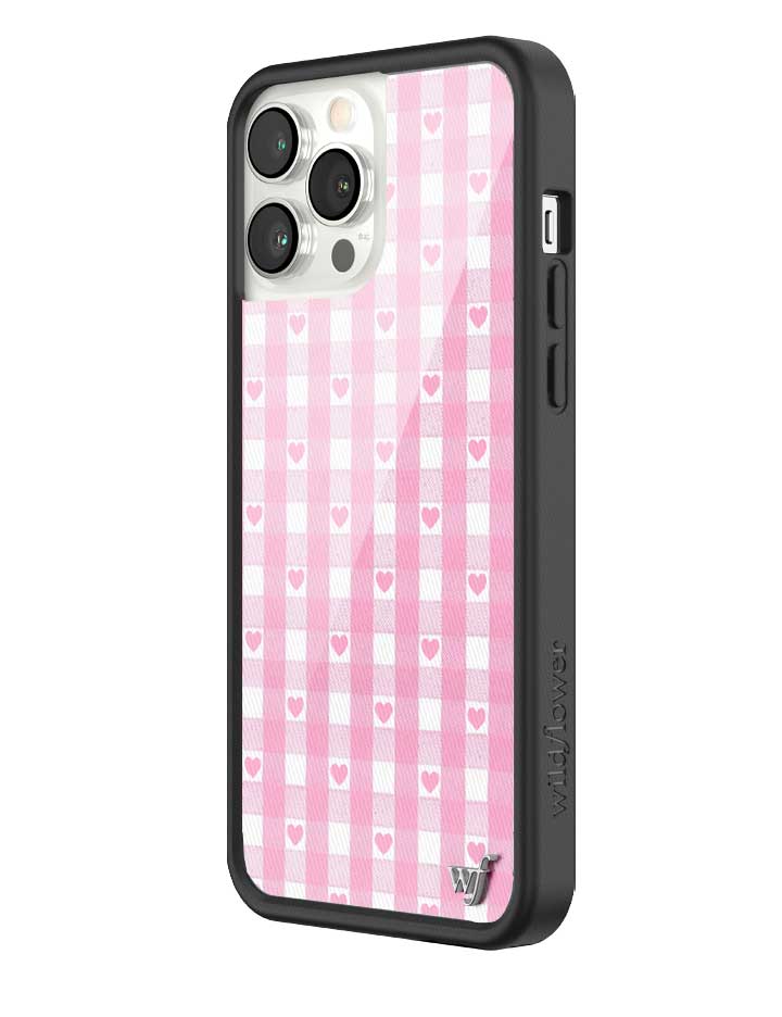 Wildflower iPhone case 13 Pro Max Pink Gingham Hearts Vintage Cute Classic 2