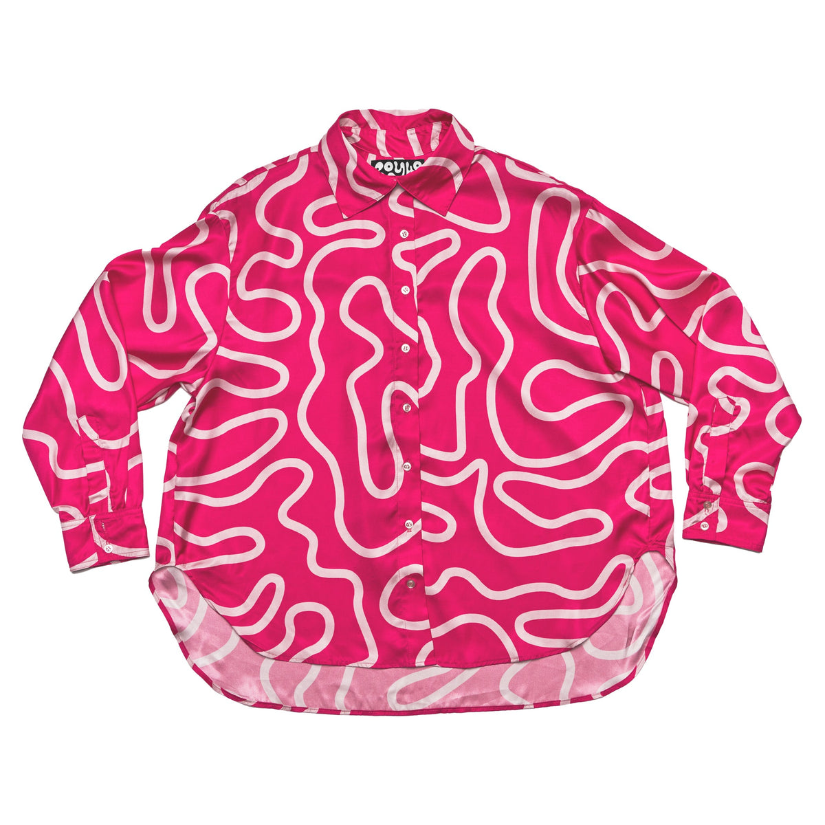 Boyko - Blake Blouse - Hot Pink Squiggle -