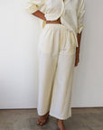 The Pinstripe Boxer Pant - Butter