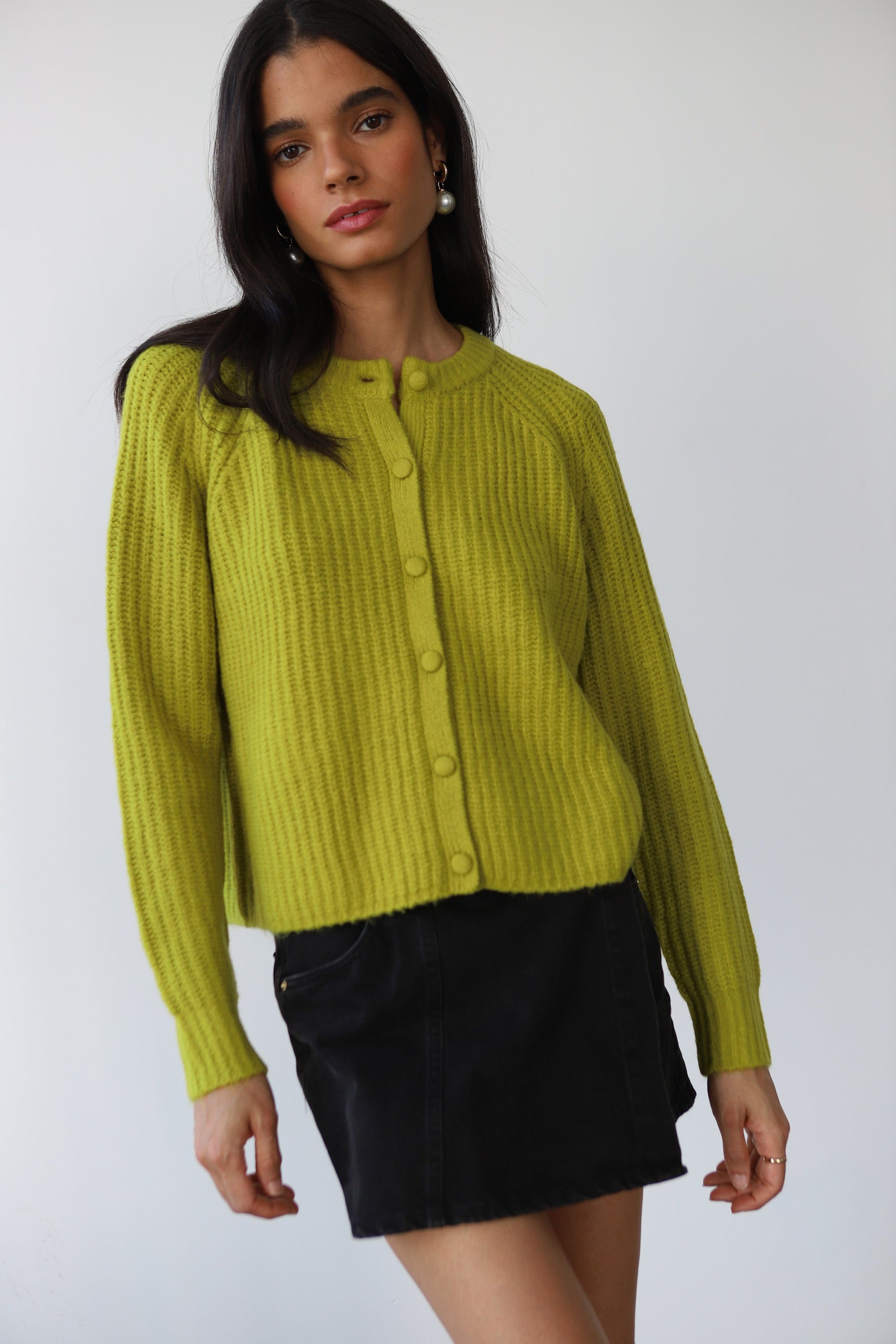 Callahan Knitwear - Poppy Cardigan - Sour Melon -
