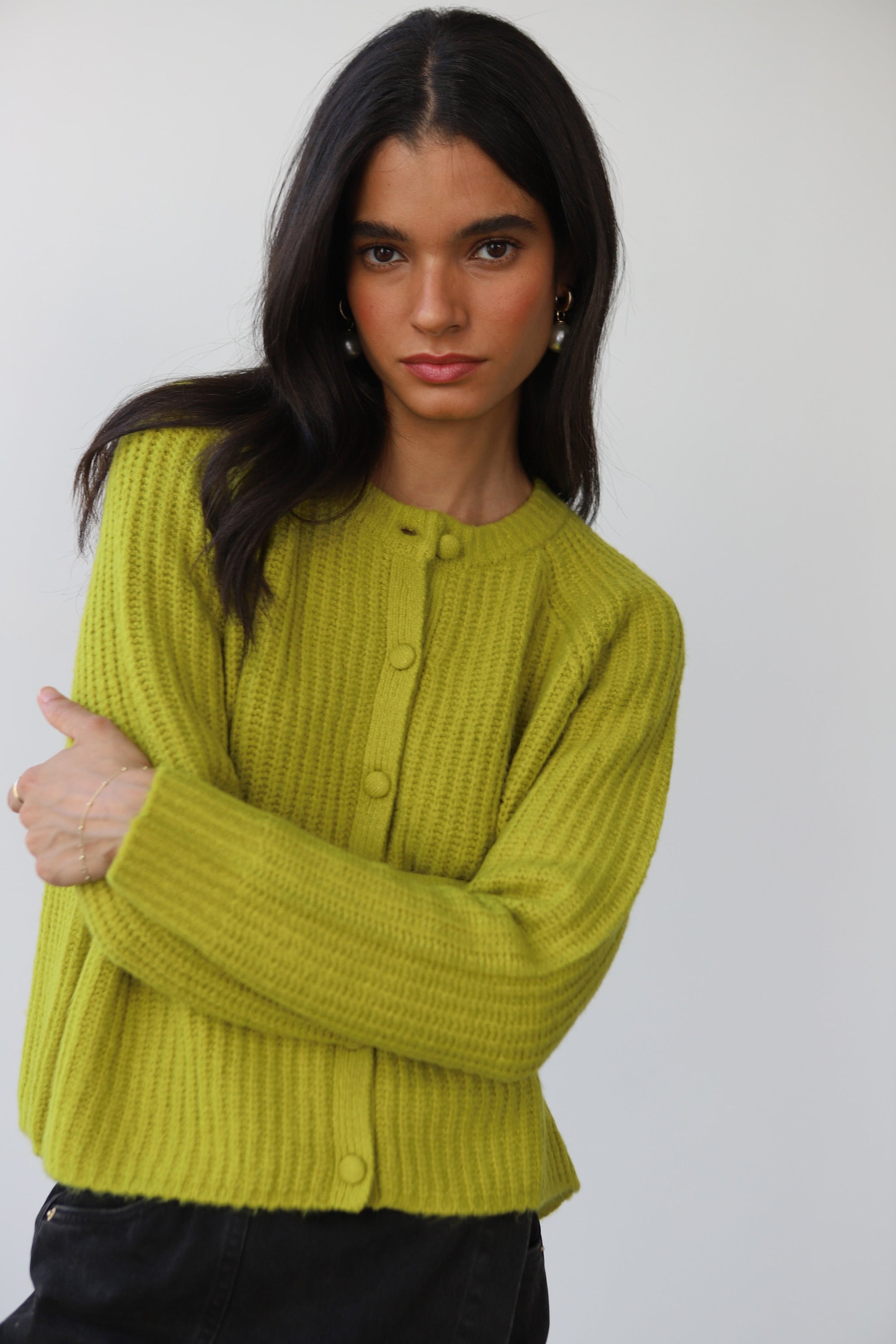 Callahan Knitwear - Poppy Cardigan - Sour Melon -