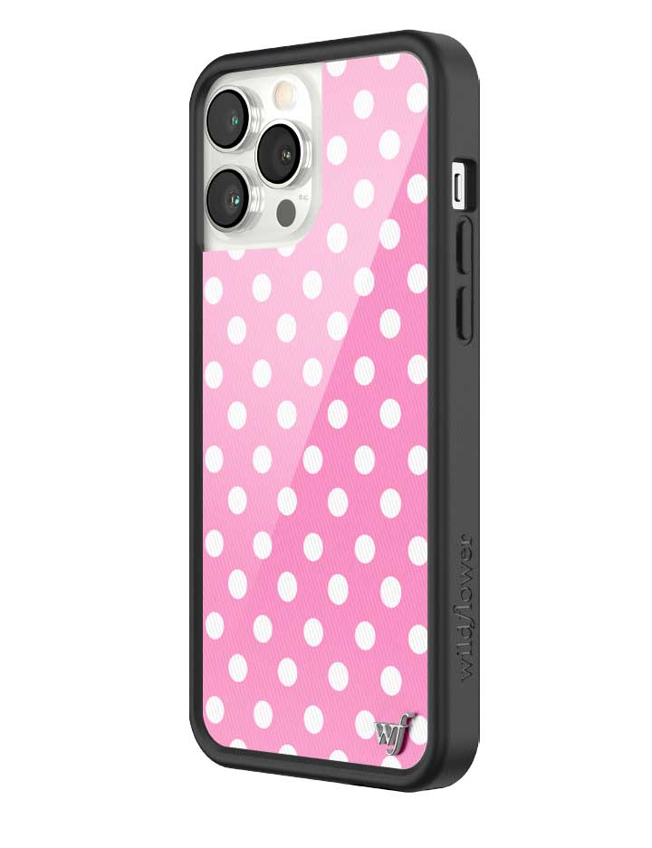 Wildflower iPhone case 13 Pro Max Pink Polka Dots Cute Classic