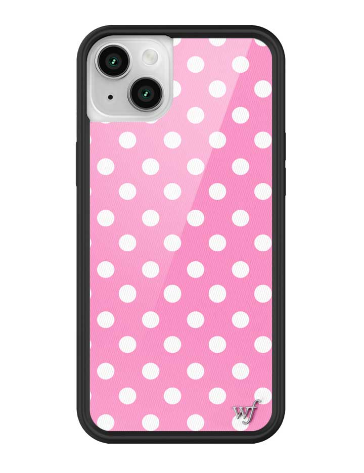 Wildflower iPhone case 14 Pink Polka Dots Cute Classic