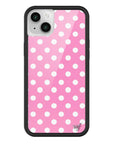 Wildflower iPhone case 14 Pink Polka Dots Cute Classic