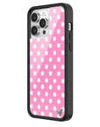 Wildflower iPhone case 14 Pro Max Pink Polka Dots Cute Classic